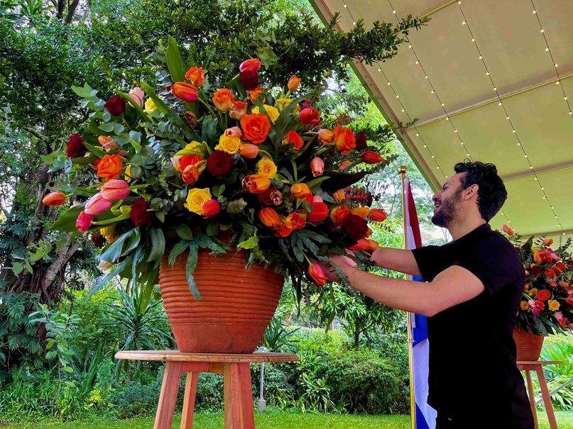 Floral event installation